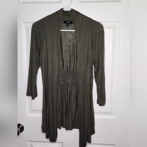 AGB Lightweight Open olive green Cardigan size Small